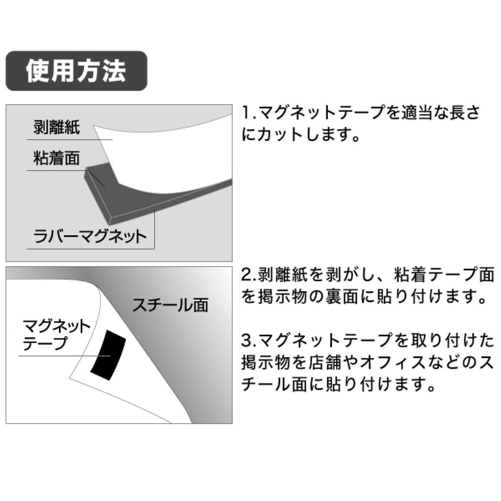 Sasagawa Strong Magnetic 50mm x 1mm Tape, 5m, Thick, Anisotropic, 32-8786