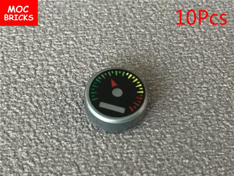 MOC Bricks DIY Printed Tile 1x1 1x2 2x2 2x3 1x4 Solar Panel Gauge Map Compass Assembled Building Block Accessories Kids Toy Gift