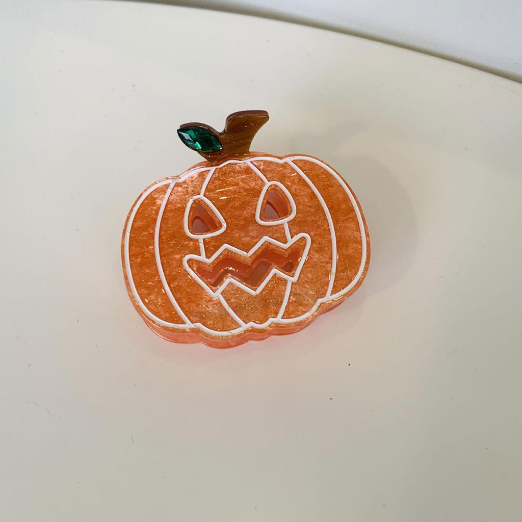 Hair Claw Clips Halloween Theme Hair Jaw Clamps Spooky Pumpkin Hair Catch Barrettes Strong Hold Hairpin for Girls