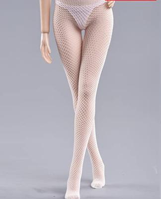 Scale Action Figure Fire Girl Toys White Mesh Stockings Women Soldier Wardrobe Series Seamless Mesh Socks Not Include Body and [TOYBARJAPAN] 1/6