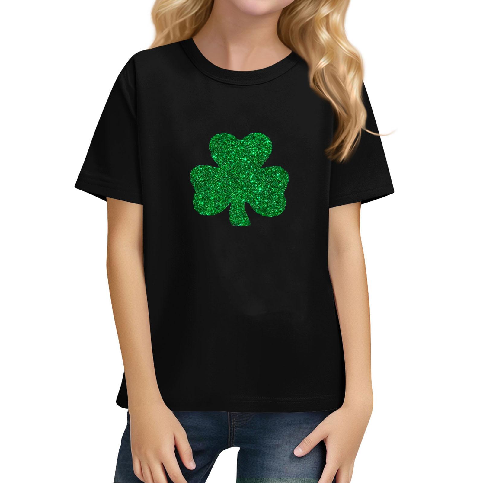 

Детские повседневные цветные топы с коротким рукавом Футболка 130 чёрный