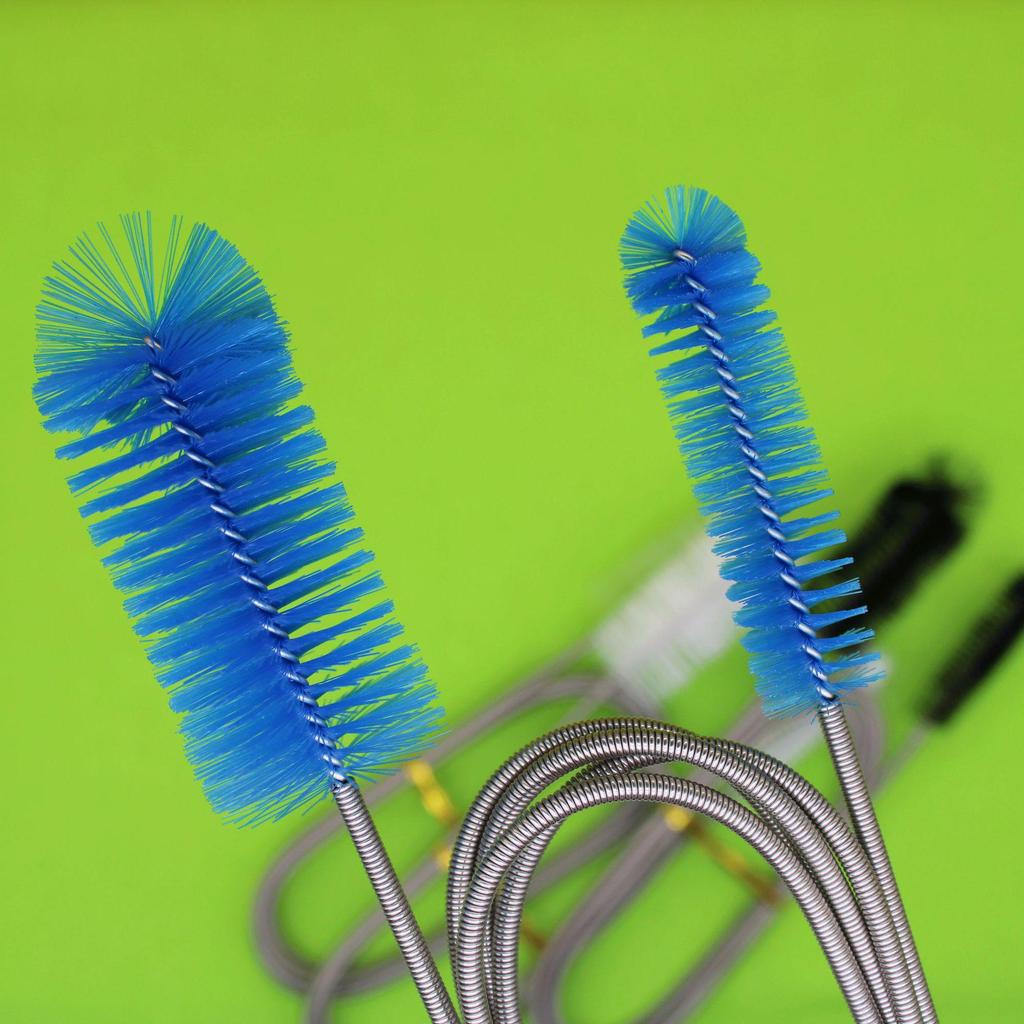 Dual-Ended Stainless Steel Aquarium Cleaning Brush for Pipes
