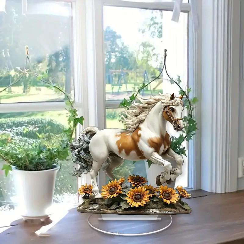 Das neue grenzüberschreitende weiße Pferd Acryl-Ornament ist als Heimdekoration geeignet