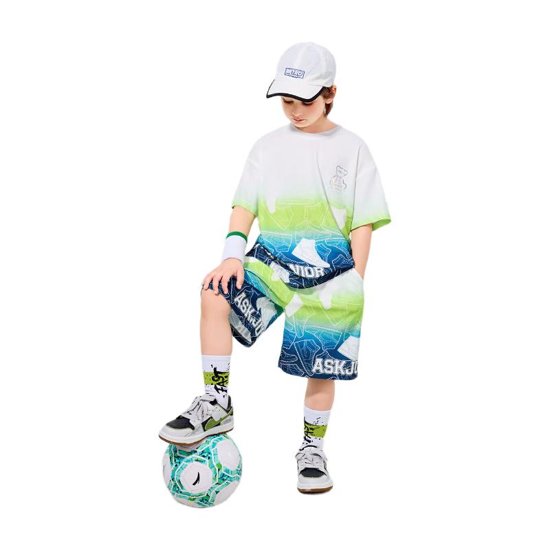 ASK JUNIOR Kids Color-block T-shirt & Shorts Set 160