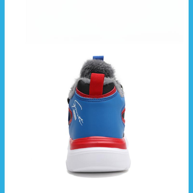 Winter Children's Fashion Sneakers Boys Plush Sports Running Shoes Warm Outdoor Lightweight Shoes for Kids Casual School Shoes
