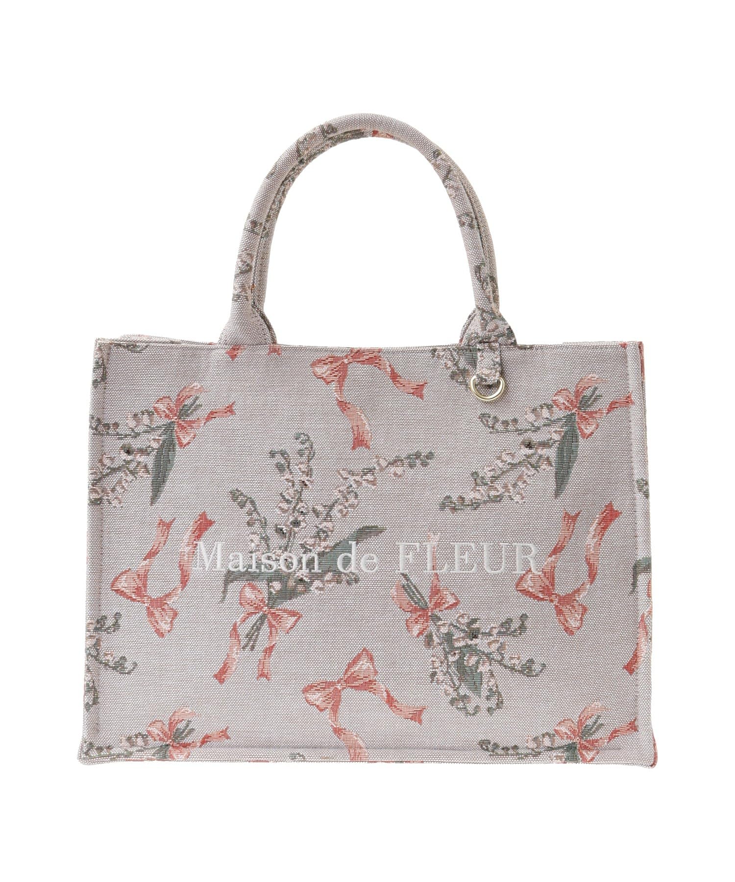 

де Сумка-тоут с узором «Ландыши» Гобелен Квадратный Тоут Серый [Maison Fleur] Сумка, Сумка, Женская, 08000543300, серый