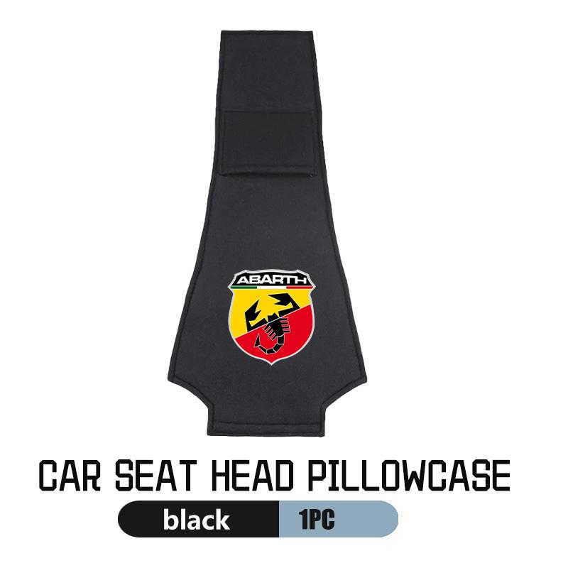 For Abarth Car Styling Headrest Cover Seat Head Neck Pillow Cushion Sleeve FIAT 500 FR Ducato Doblo Freemont Idea Stilo Panda