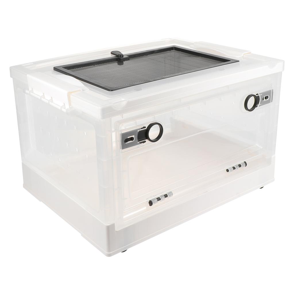 Plastic Hamster Cage Insulated Pet Terrarium Breathable Design Durable Foldable Storage Easy Feeding Houses Lightweight Compact