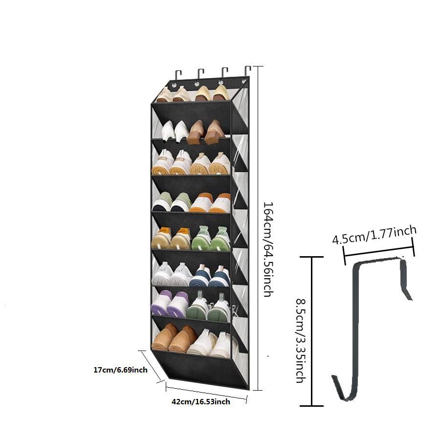 Door Hanging PVC Waterproof Multi-Pocket Storage Bag for Shoes