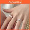 Stilvoller und vielseitiger 925er Sterlingsilber Perlen Verdrehter Ring für Damen Modeaccessoire