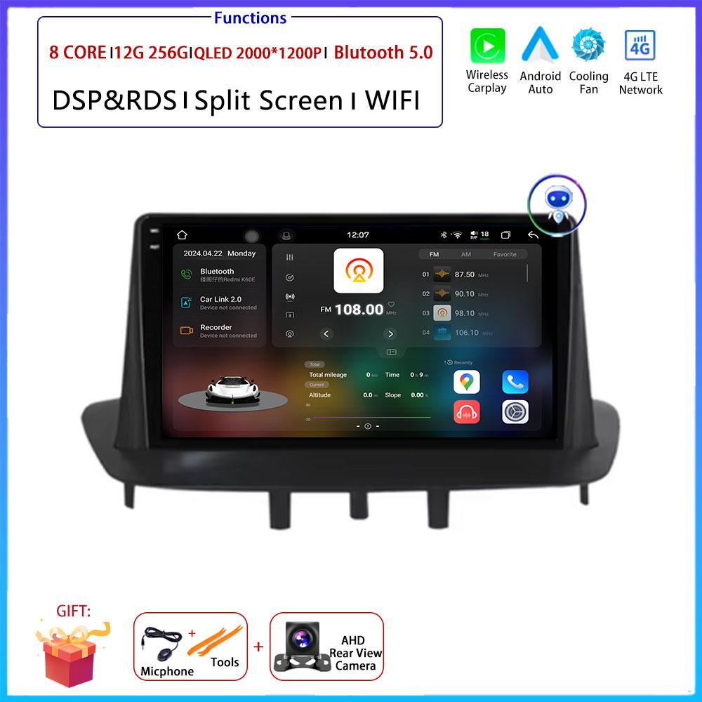 Android OS For Renault Megane 3 Fluence Samsung SM3 2008 - 2014 Car Radio Stereo Multimedia Video GPS Navigation Player BT 5.0