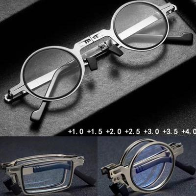 Folding Reading Glasses Blocking Anti Blue Light Glasses Reader Glasses Metal Eyeglasses
