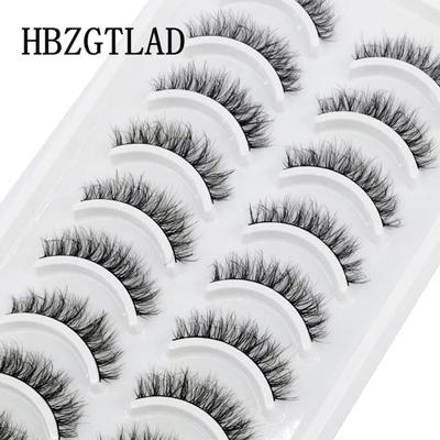 Ciglia Finte Lunghe Naturali Trucco Estensioni Visone 3D Corte Bellezza 10 Paia, 10paia HD29, 1 Pezzo