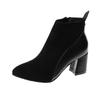 Large size Martin boots women's autumn and winter new winter shoes women's short boots thick heel pointed warm women's single boots