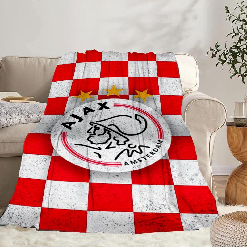Design Emblema AFC Ajax Coperta Portatile/Coperta Morbida Coperta per Letto Adatta per Viaggi Campeggio Soggiorni Uffici Divani Regali per Fan