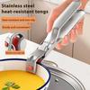 Anti-Scald Dish Clip Stainless Steel Bowl Clip Hot Pan Gripper Tongs Heat Resistant Kitchen Utensil for Bowls Pans Dishes