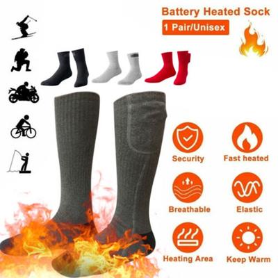 Wiederaufladbare Batteriebetriebene Winter Elektrisch Beheizte Socken Wärmere Socken Fußwärmer Thermische Strümpfe