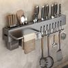Thiened Kitchen Knife Ra Wall Mounted Chopstis Tube Storage Multi-Function Carbon Steel Kitchen Storage Organizer