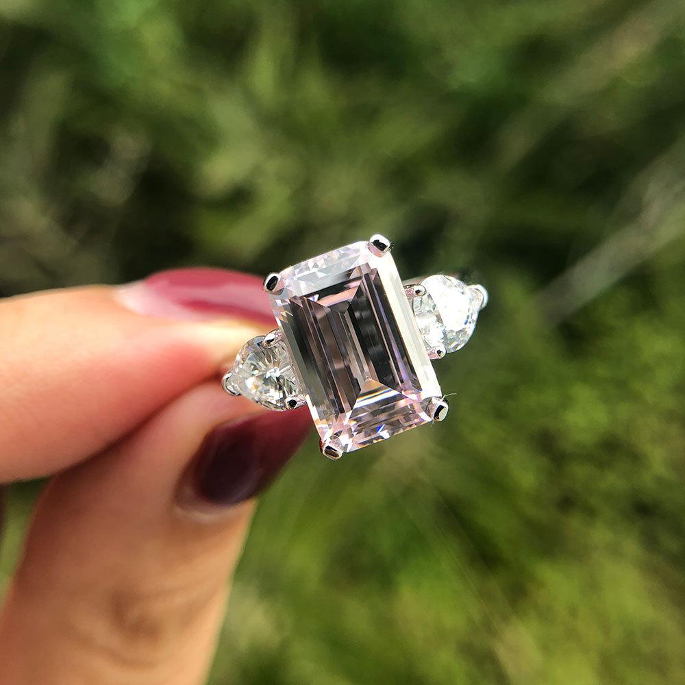 Gica Gema Heißverkaufte personalisierte Ringe 925 Sterling Silber 8 * 12mm Einzigartiges Design Romantischer edler Schmuck Hochzeitsfeiergeschenke Neuer Trend