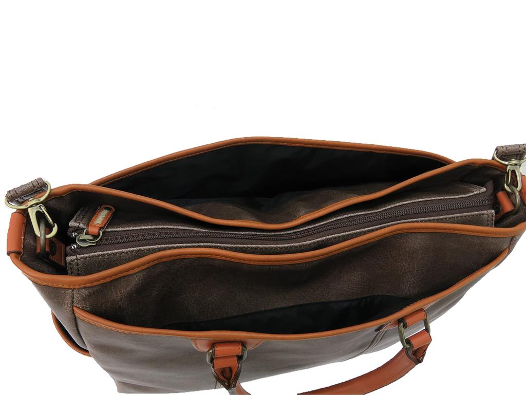 [Retro] [Kiwada] Horizontale Tragetasche 4989-20 Braun, Hergestellt in Toyooka, Präfektur Hyogo, Japans Nr.. 1 Beutelherstellungsstadt