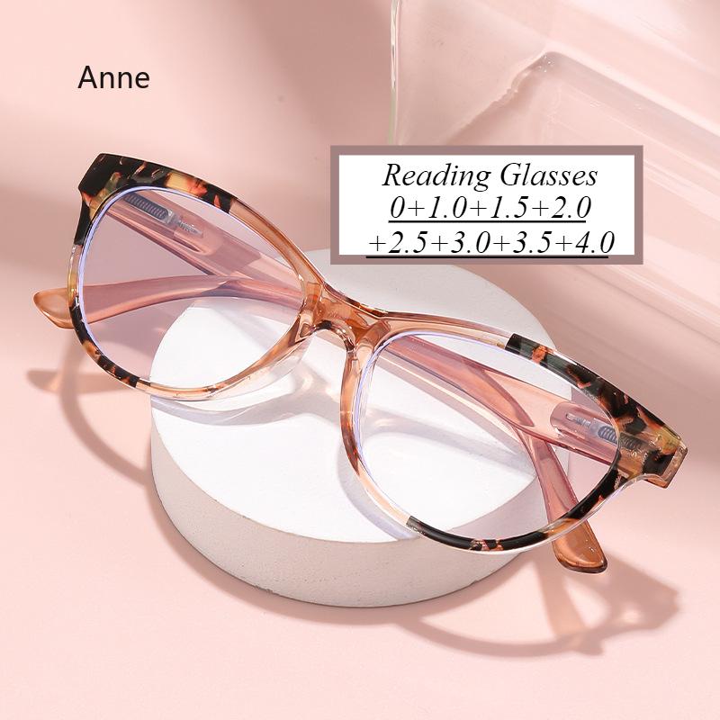 Cat Eyes Flat Eyeglasses for Women Anti Blue Light Retro Transparent Fashion Glasses Optical Frame Reading Glasses Women