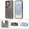Emboss Flower Magnetic Cards Solt Wallet Leather Phone Case for Samsung A56 A36 A16 S26 Ultra Edge S25 Plus S24  FE S23 Cover
