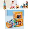 Wooden Stacking Toy Set For Early Education And Logic Development With Traffic Scene For Kids