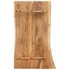 Piano del tavolo in legno massello di acacia 100 x (50 60) x 2,5 cm