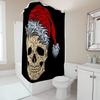 TU Totenkopf Wandteppich Duschvorhang Gothic Dunkle Kunst Heimdeko Halloween Gruselig Horror Vintage Muster Badezimmer Dekoration Wand Han