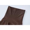 21/5000 Women's Solid Color Spring Dress with High Neck and Long Sleeve Stitching and Lace-up Long Slim-fit