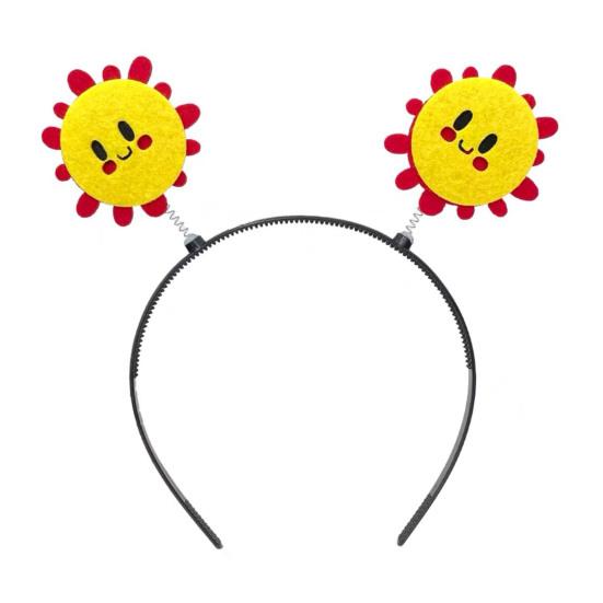 

Cartoon Headband Spring Design Smile Pattern Rock Paper Scissors Decor Hair Hoop Stable to Wear Hair Accessory B