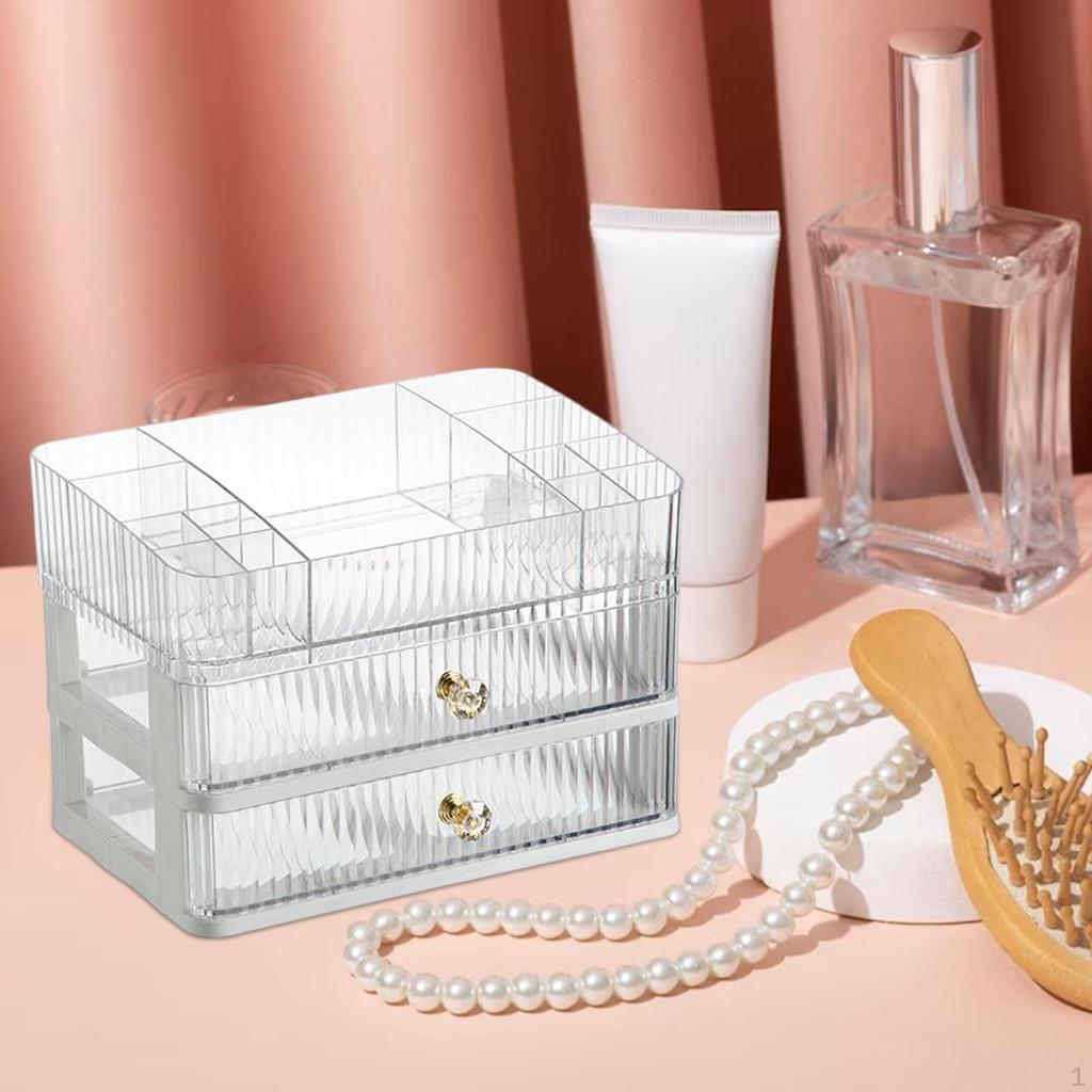 Kosmetikbox Tragbarer Hautpflegehalter Kosmetik-Display-Case Aufbewahrung für Schminktisch