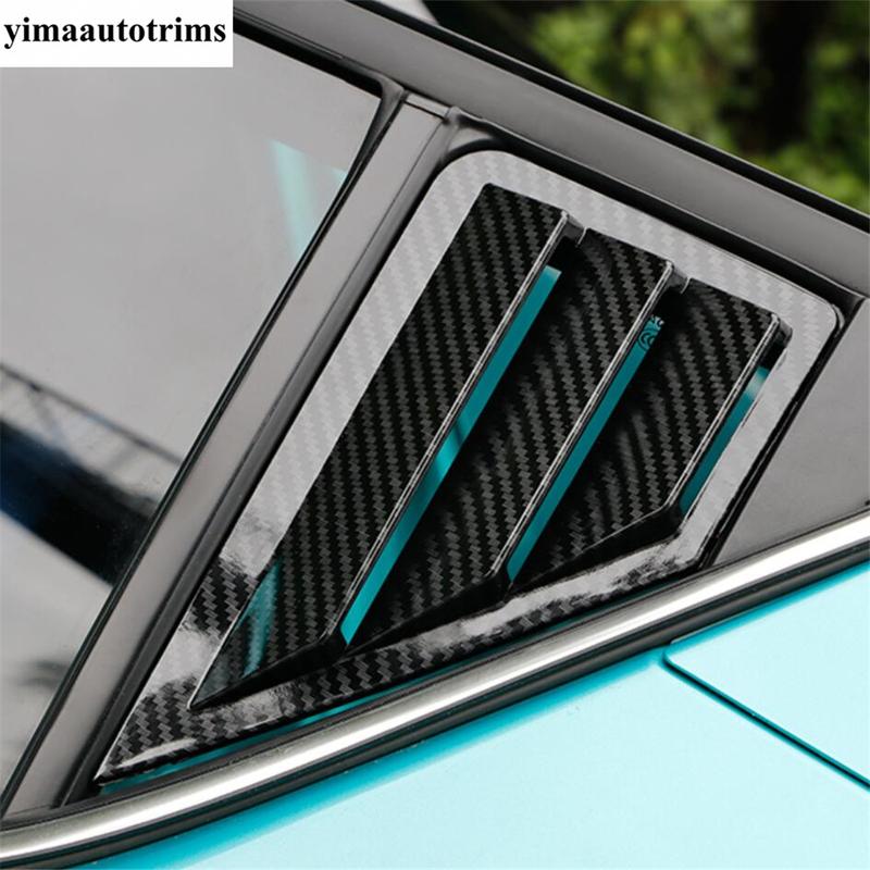 Rear Window Shutter Louver Sunshade Blind Panel Cover Trim For Toyota C-HR CHR 2016 -  ABS Carbon Fiber Accessories Exterior
