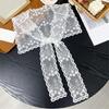 Women's Fashion Flower Lace Shawl Wrap Scarf Tie Knot Front Shoulder Covering Capelet Faux Collar Scarves Waist Belt