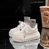 Student Little White Shoes Women's New Versatile and Popular Models In Early Spring 2025, Small People Increase Their Height and Light Sports a