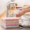 3/5/10PCS Microfiber Absorbent Cleaning Cloths Double Layer Kitchen Towels Coral Fleece Kitchen Rags Reusable Washable