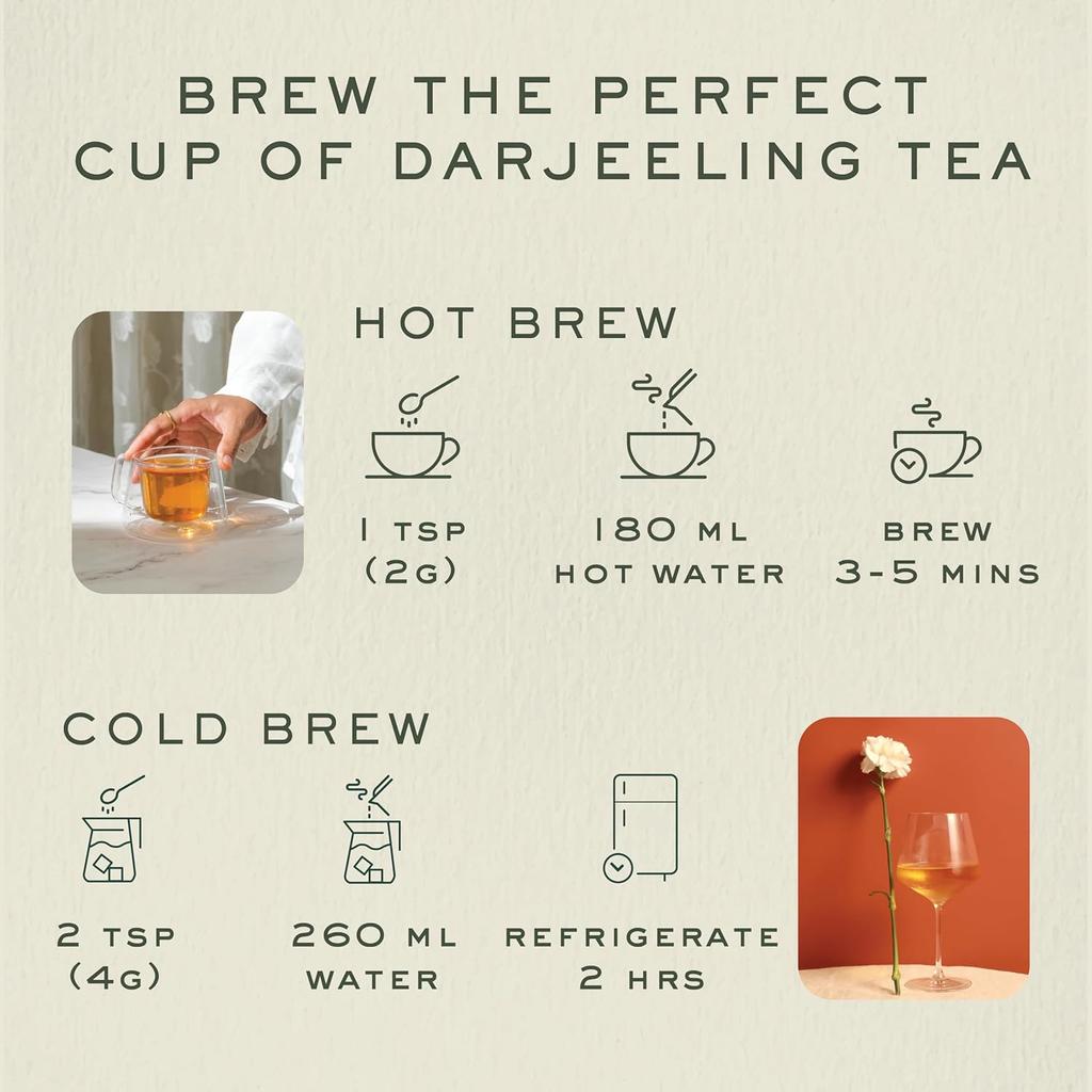 Makaibari Frühjahrsblüte | 25 Teebeutel | 50 g | Darjeeling First Flush Schwarzer Tee | Teeschatz