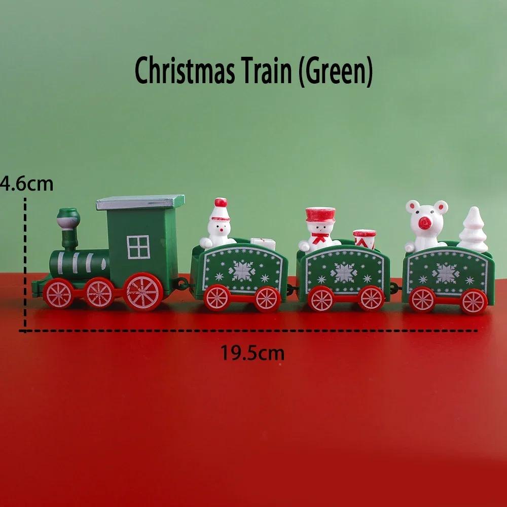 Christmas Miniature Train Decoration Santa Claus Holiday Festive Table Ornament Baking Decoration Scene Prop Home Display