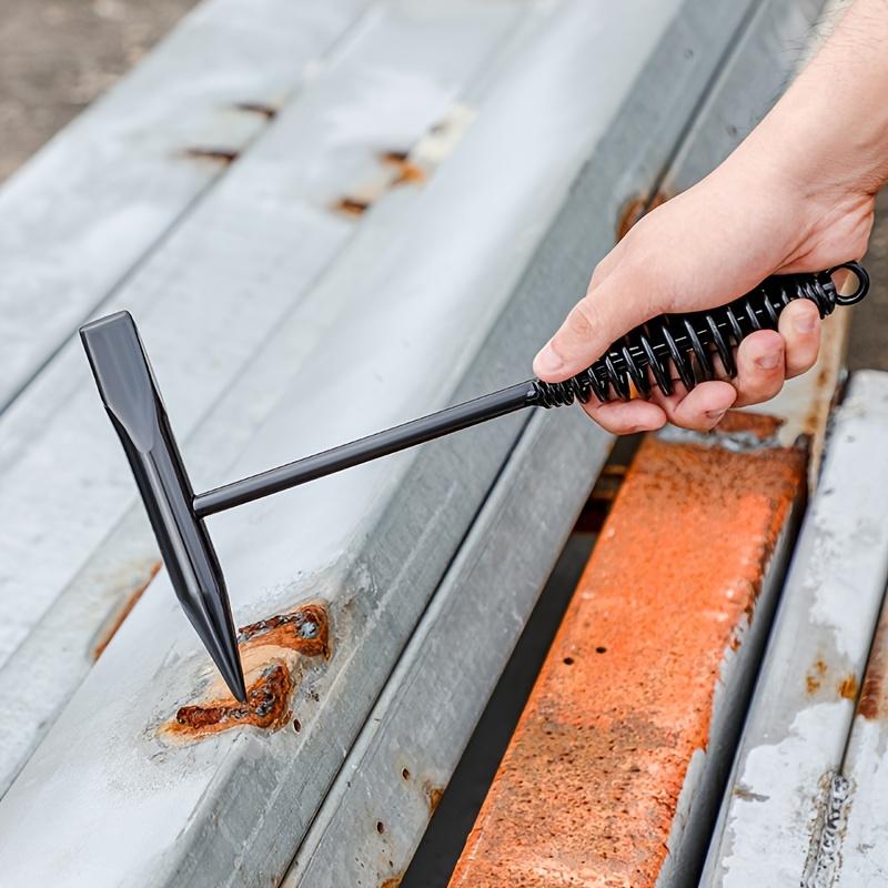 Welding Chipping Hammer/Slag Hammer with Coil Spring Handle, Forge Hardended Steel Industrial Welding Hammer