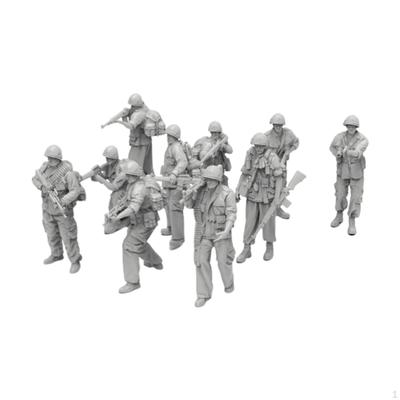 10Pcs Figure Models 1:64 Playset Toys Unpainted Miniature Figurines Dioramas for Crafts Hobby Sand