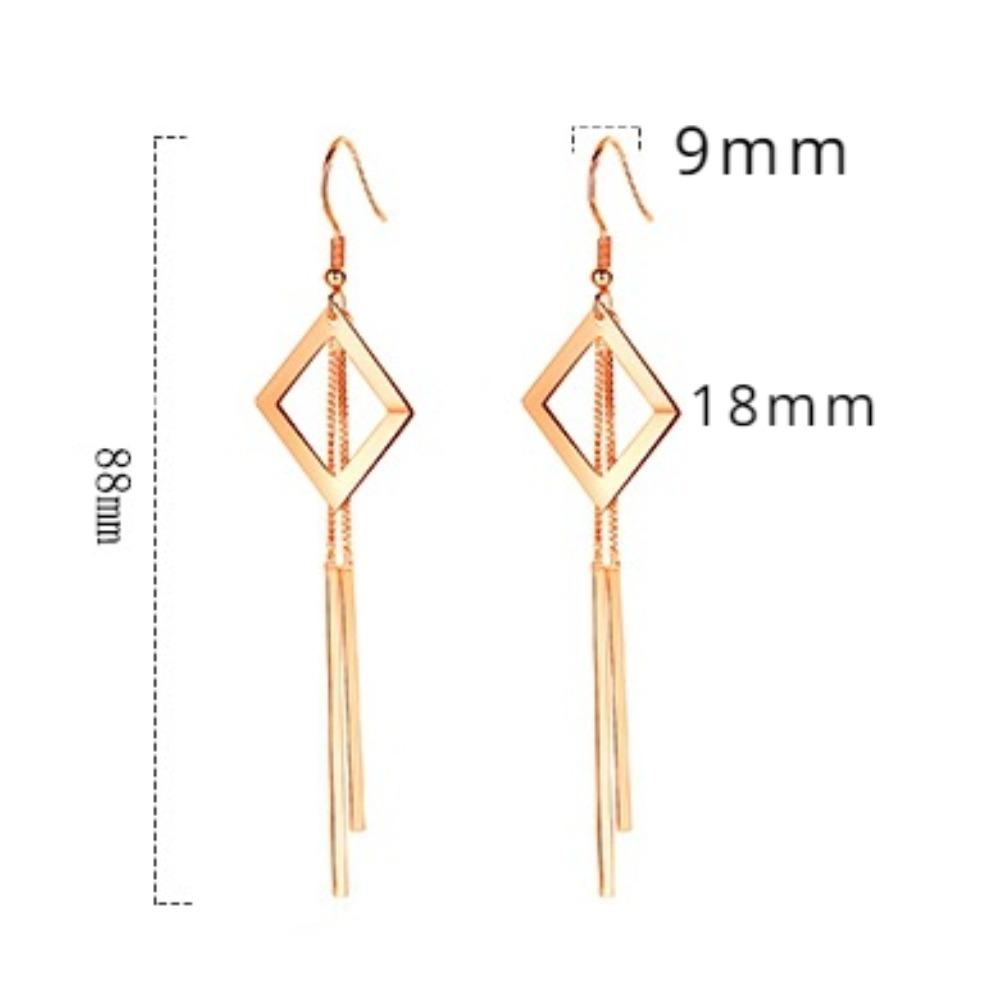 Brincos geométricos simples Brincos de menina Temperamento Brincos de moda pessoal