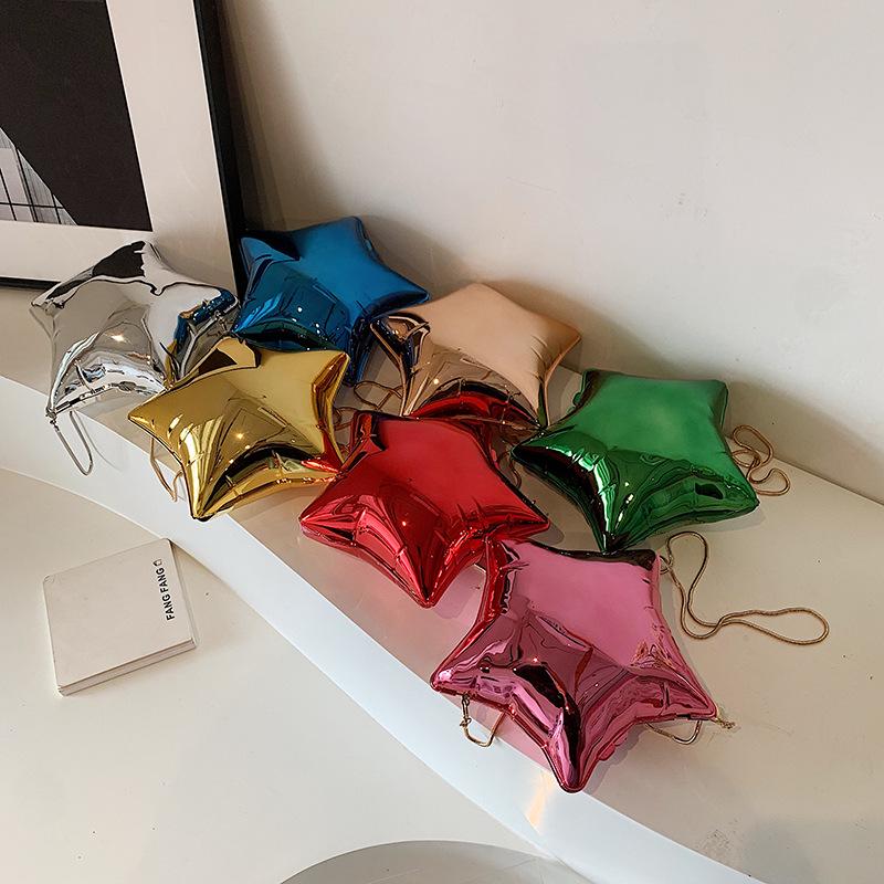 Mini Pochette Bandoulière Étoile Brillante en Acrylique