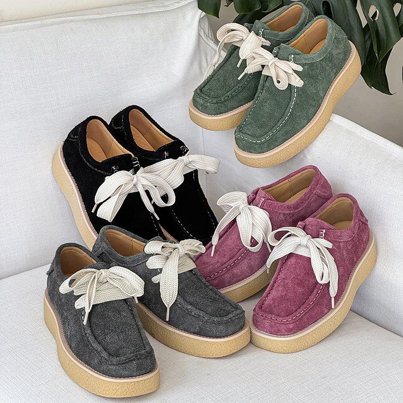 2025 New Men's Anti-velvet Retro Sole Heightening Lace-up Shoes 8706 Purple, Black, Green, gray-J