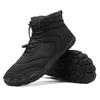 Winter cotton shoes medium tube snow boots men's hiking shoes hiking non-slip waterproof bread shoes velvet warm shoes