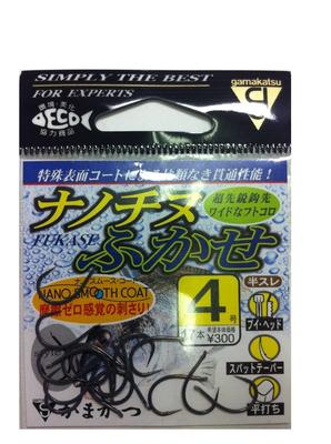 Gamakatsu Bara Nano Chinu Fukase Hooks (Nano Smooth Coat) 4 Fishing Hooks