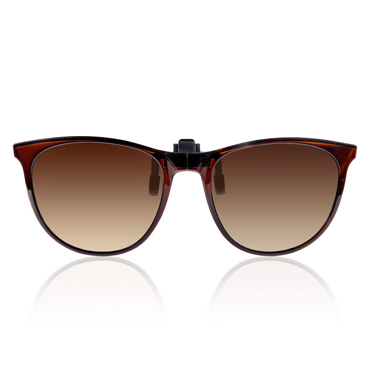 

green glass HUG OZAWA green glass Instant sunglasses Foldable sunglasses Polarized lenses [New model] clip-on GR-018C (Brown)