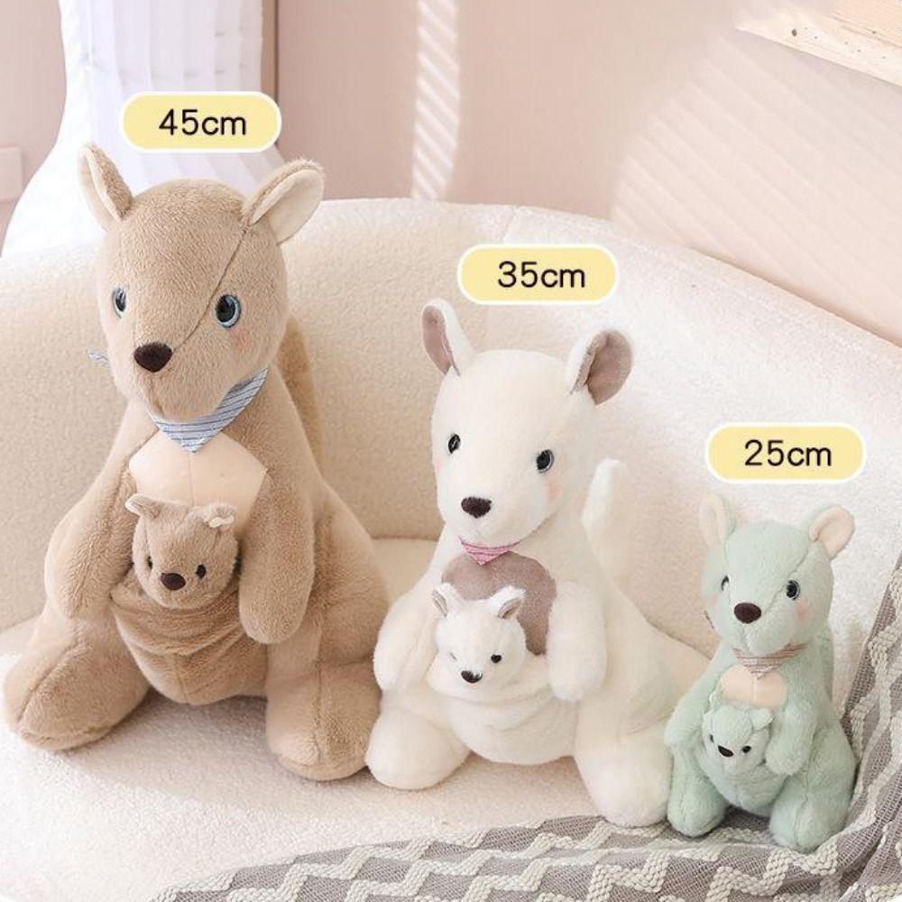 PP Cotton Mother and Son Kangaroos Plush Toy Kangaroo Soft Kids Stuffed Toy  Kids Playing Supplies