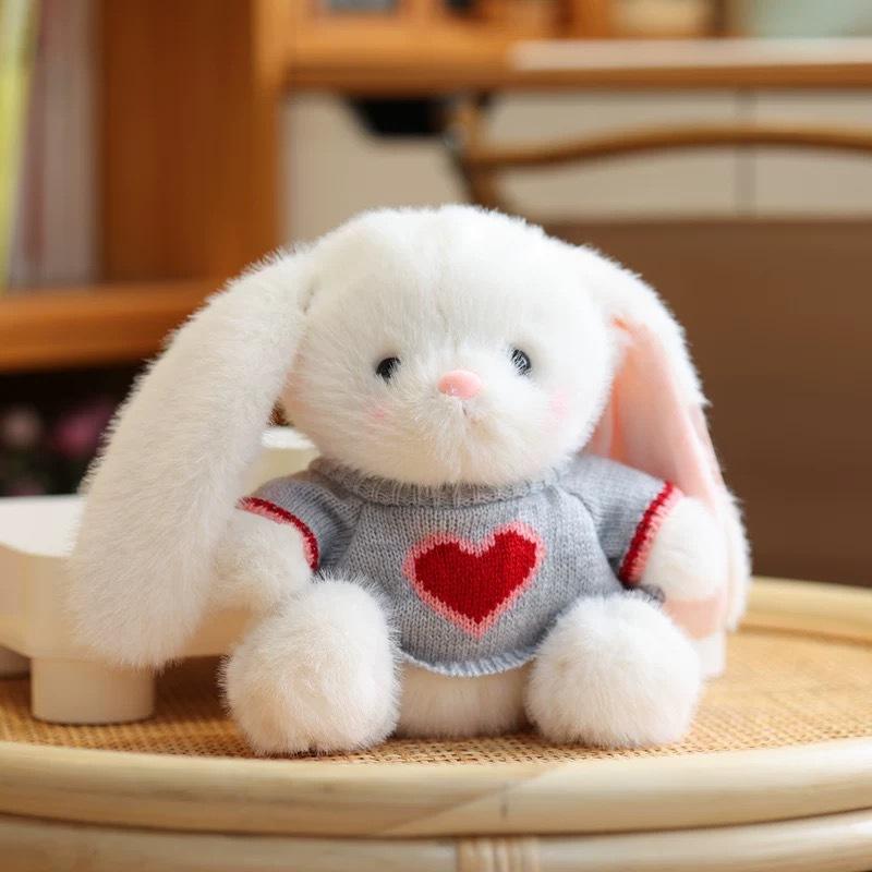 Long-eared rabbit doll boutique mink velvet rabbit doll eight-inch grab machine doll as a small gift for company activities