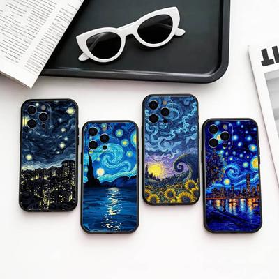 V-Van G-Gogh The Starry Night   Phone Case Silicone Soft For IPhone 17 16 15 14 13 12 11 X XR Plus Pro Max Plus