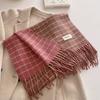 Autumn and winter new versatile couple plaid scarf women's imitation cashmere thickened warm scarf shawl